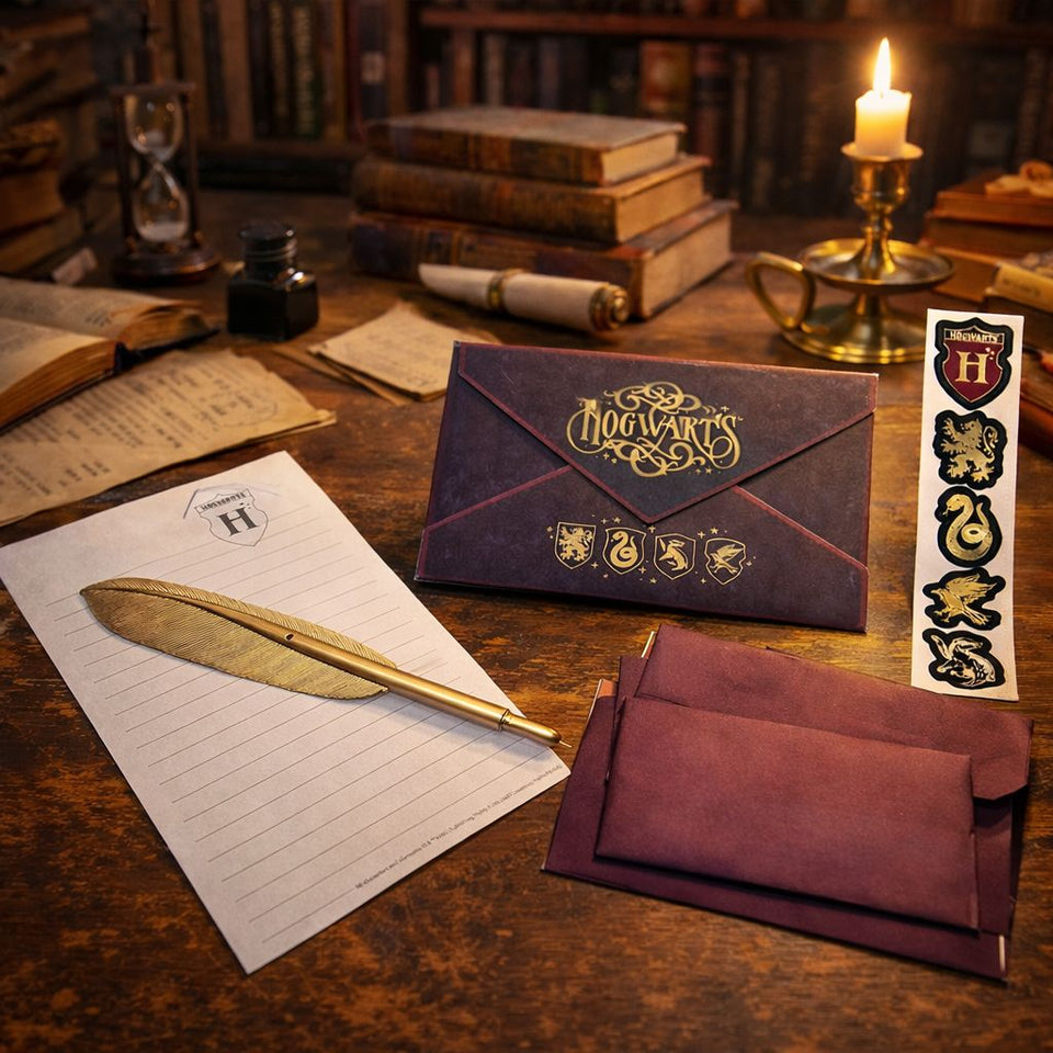 Harry Potter Briefset Hogwarts – mit Federstift und Stickerbogen