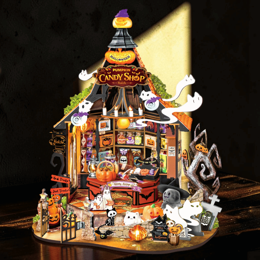 Rolife Haunted Candy House – DIY Miniaturhaus für Halloween