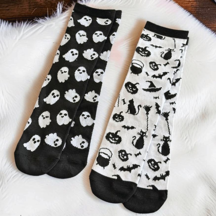 Halloween Socken mit spukigem Geistermotiv