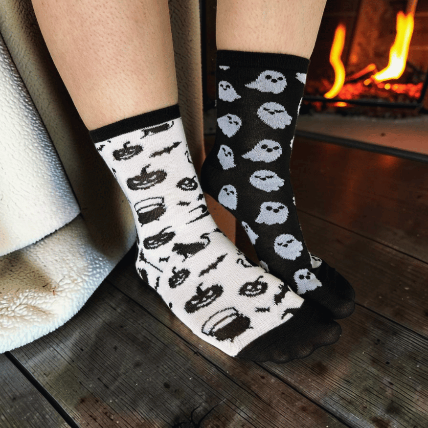 Halloween Socken mit spukigem Geistermotiv