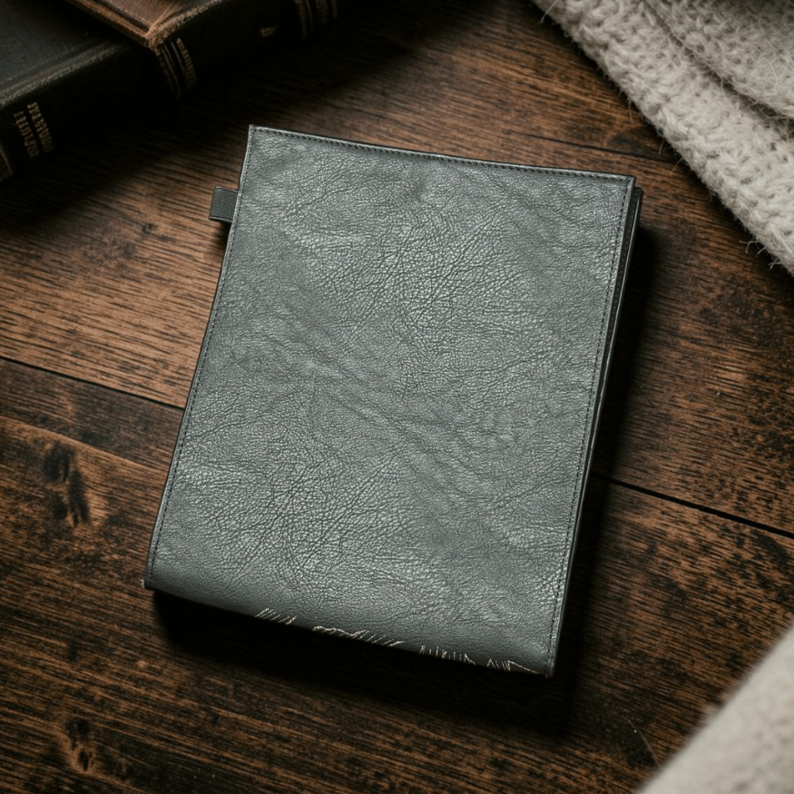 Buchhülle mit goldenen Drachen, Fantasy-Drachenmotiv