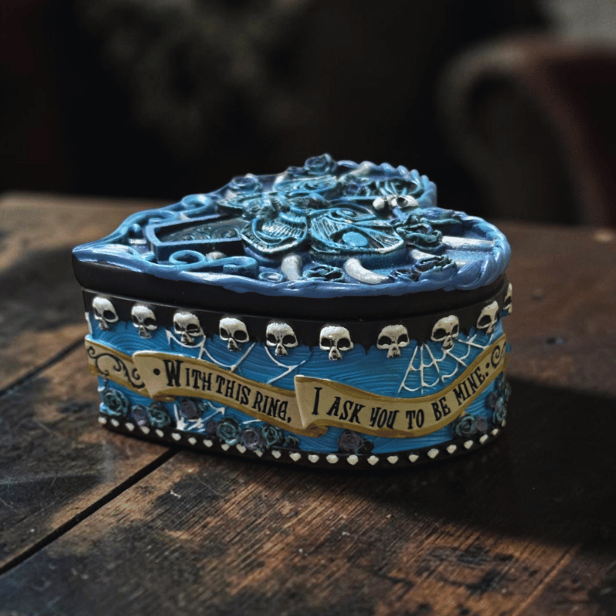 Corpse Bride Schmuckbox – Herzdose mit With This Ring Motiv