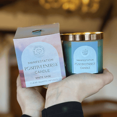 Manifestation - magisches Crystal Kerzen SET