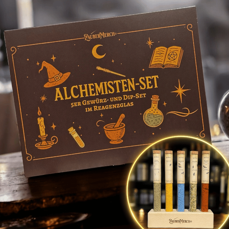 Alchemisten-Set - 5er Gewürz- und Dipset im Reagenzglas