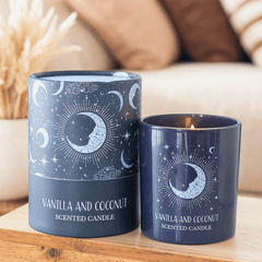 Blue Moon Duftkerze – Vanille & Kokos im Glas