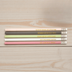 Bleistifte mit Büchersprüchen – 5er Set für Booklover & Leseratten
