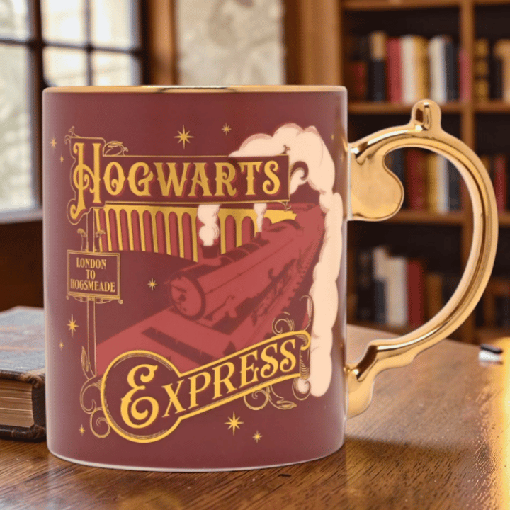 Harry Potter Sammeltasse – Vier magische Motive mit Goldverzierung
