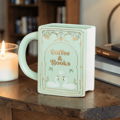 Buchförmige Pastel Tasse – Keramiktasse für Bücherwürmer