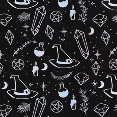 Crystal Witch Tote Bag – Schwarze Hexen Tasche mit Kristallmotiv