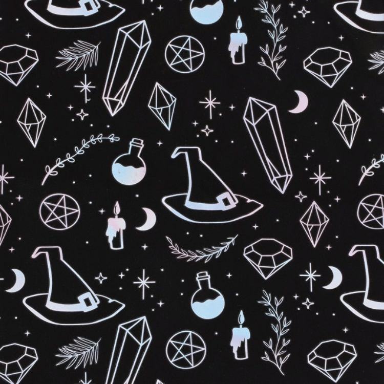 Crystal Witch Tote Bag – Schwarze Hexen Tasche mit Kristallmotiv