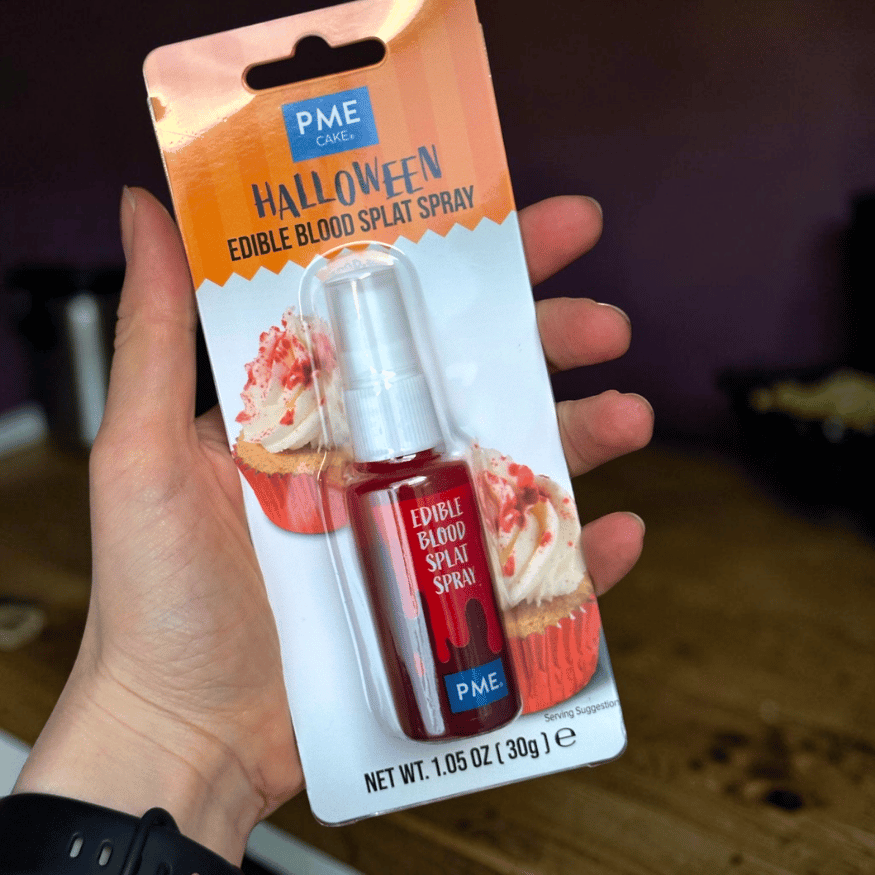 Essbares Blutspray für Halloween-Torten und Gebäck – 30 g