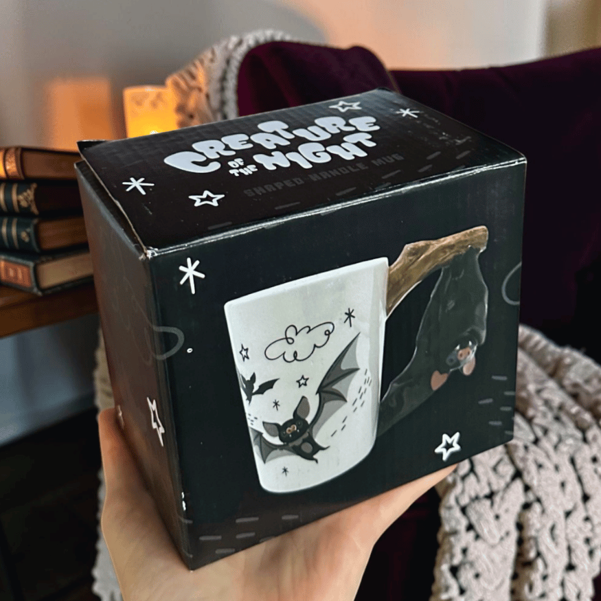 Fledermaus-Tasse – Keramikbecher mit Fledermaus als Griff