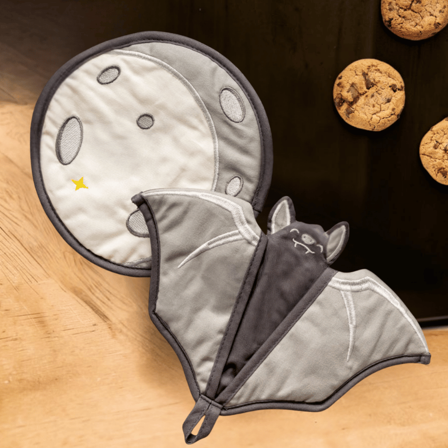 Fledermaus Ofenhandschuh Mond – 2-in-1 Topfhandschuh & Untersetzer OTOTO