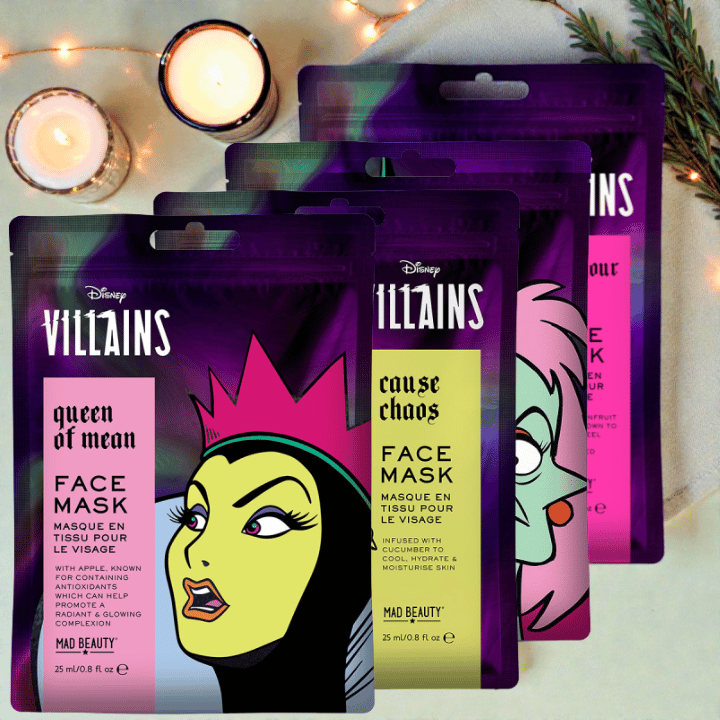 Disney Villains Tuchmasken Bundle – 4er Set für dein Selfcare-Ritual