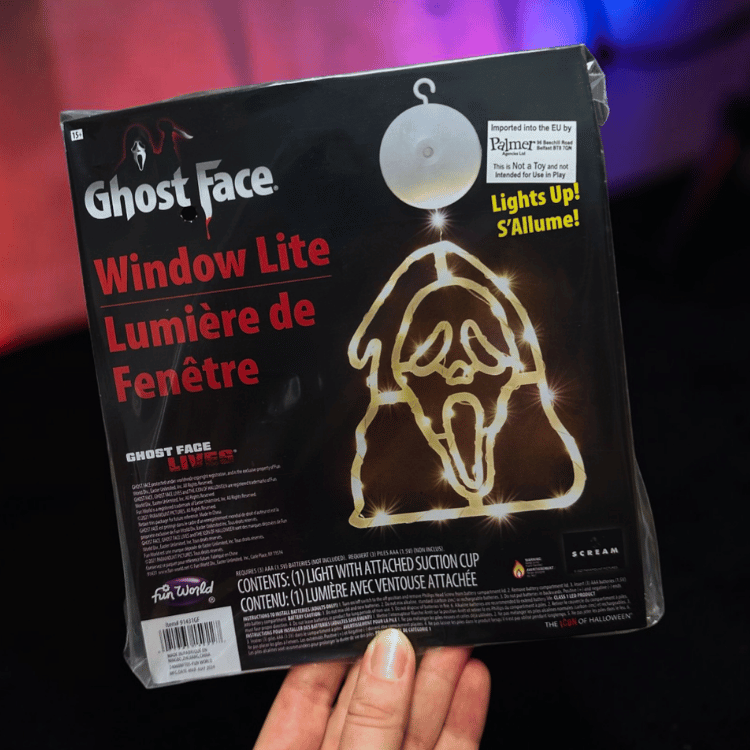 Ghost Face Fensterlicht – Offiziell lizenziert von Fun World USA