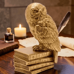 Harry Potter Figur Hedwig – Goldene Eulen-Figur mit Hogwarts-Design