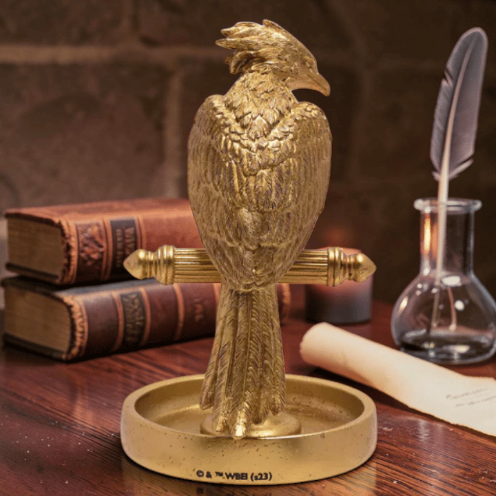 Harry Potter Schmuckständer Fawkes – Goldener Phönix für Schmuck