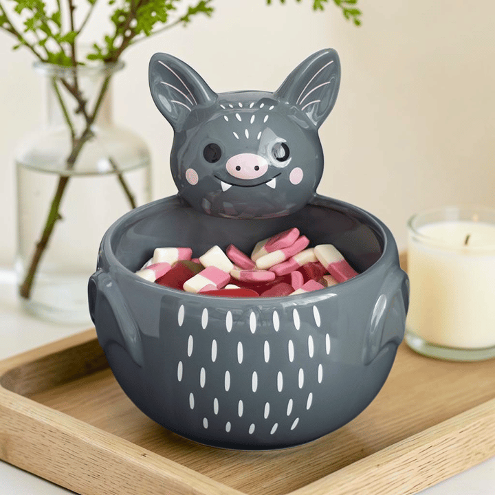 Fledermaus Schale – Große Keramik-Servierschale für Snacks & Süßes