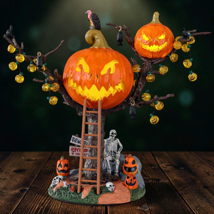 Pumpkin Tree House – Beleuchtetes Kürbis Baumhaus Spooky Regal Deko