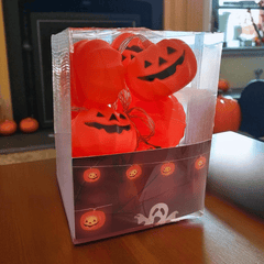 Halloween Kürbis Lichterkette – leuchtende Kürbis Deko