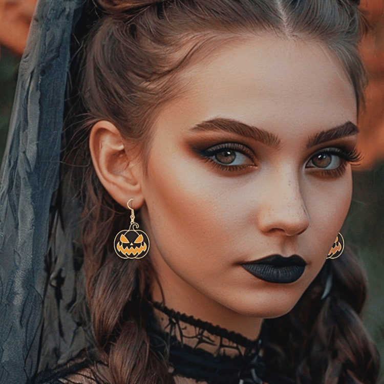 Halloween Kürbis Ohrringe – Spooky Accessoire