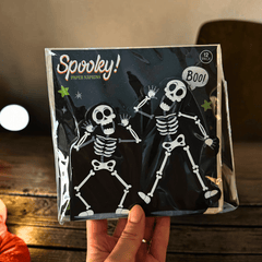 Halloween Servietten Geist und Skelett 12er Set Summerween Partydeko
