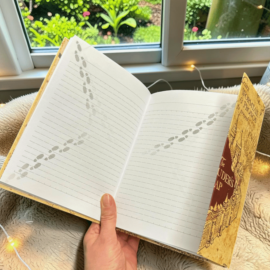 Harry Potter Notizbuch A5 Karte des Rumtreibers – Magnetisch, Hogwarts Fantasy