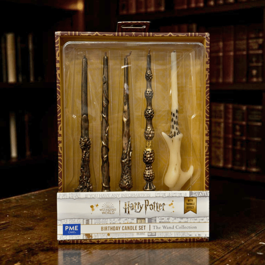 Harry Potter Zauberstab-Kerzen – 5-teiliges Set mit Funkeleffekt