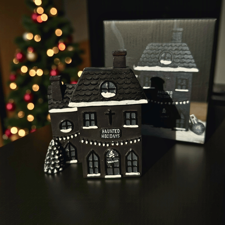 Festliches Spukhaus Räucherkegelhalter – Cozy Creepy