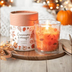 Herbstlaub Kerze – Zimt & Orange