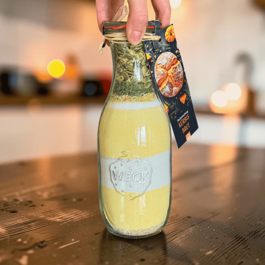 Kürbisbrot Backmischung mit Kürbiskernen vom Hof