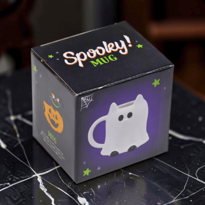 Spooky Katzen Geister Tasse – Keramik Becher