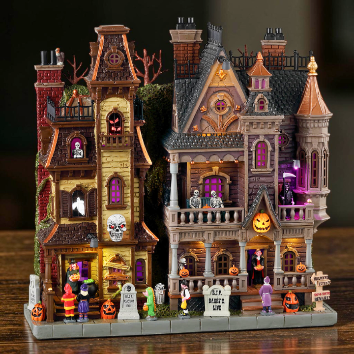 Haunted Estates – Beleuchtete Spukhaus-Fassaden Spooky Regal Deko