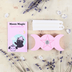 Moon Magic Ritualkerzen-Set mit 12 weißen Kerzen