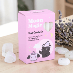 Moon Magic Ritualkerzen-Set mit 12 weißen Kerzen