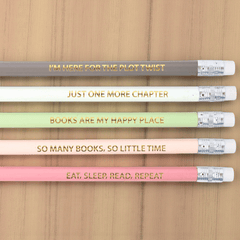 Bleistifte mit Büchersprüchen – 5er Set für Booklover & Leseratten