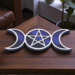 Räucherstäbchenhalter Lunar Trinity – Triple Moon Symbol