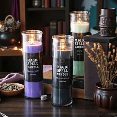 Wohlstand Ritualkerze "Lavendel" – Witchy Zauberkerze für Intention & Cozy Rituale