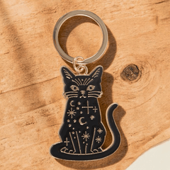 Schwarze Katze Schlüsselanhänger – Beschützender Glücksbringer