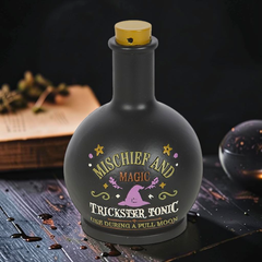 Kleine Zaubertrank Flasche als Räucherkegelhalter