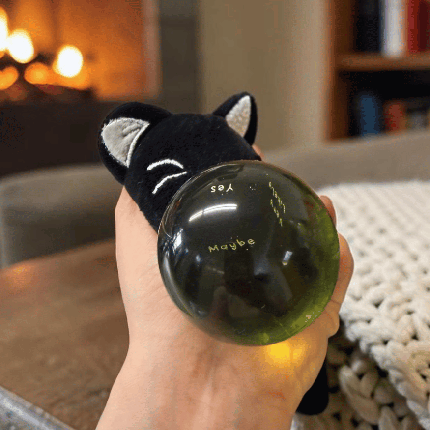 Schwarze Katze Wahrsager Quetschball