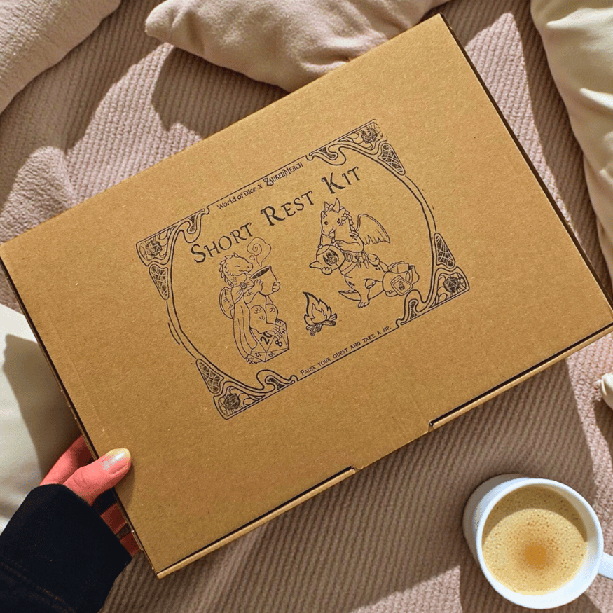 Short Rest Kit – Fantasy Tee Bundle für Pen & Paper Rollenspiele | WORLD OF DICE x ZAUBERMERCH