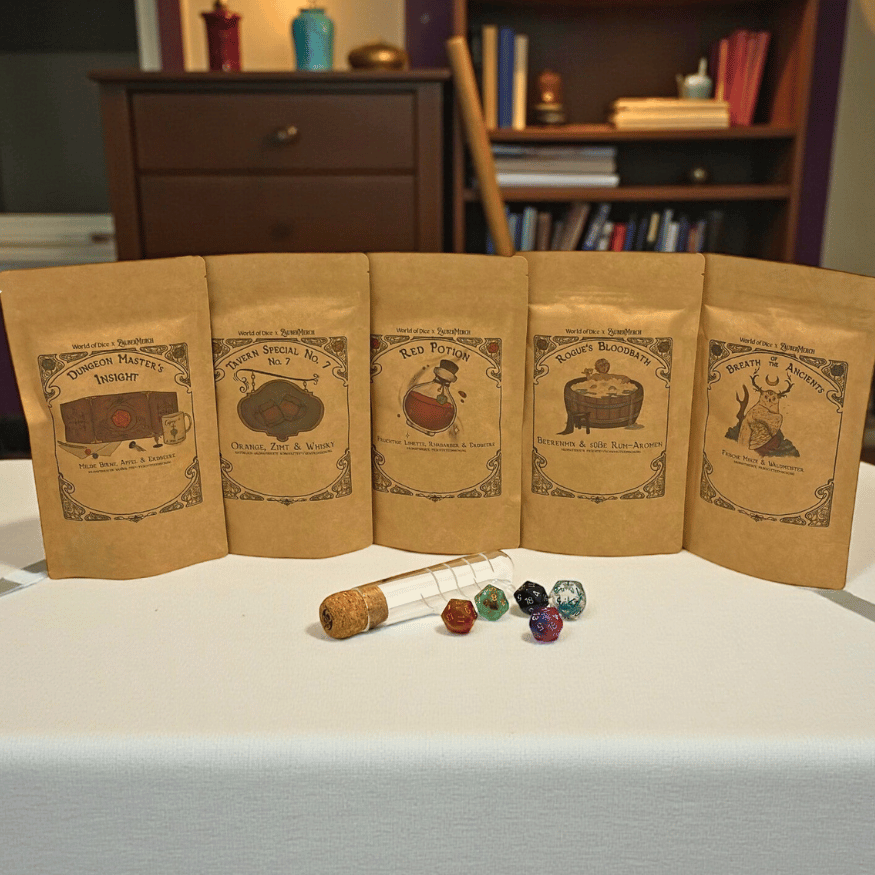 Short Rest Kit – Fantasy Tee Bundle für Pen & Paper Rollenspiele | WORLD OF DICE x ZAUBERMERCH