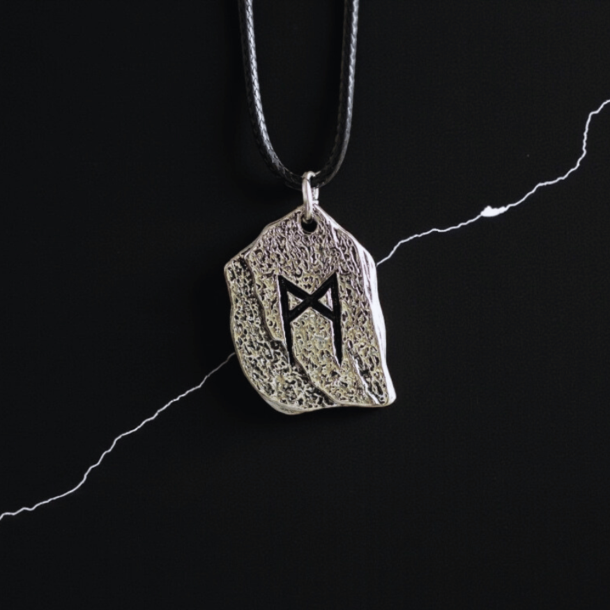Transformation Rune Kunstlederband Halskette – Wikinger Amulett