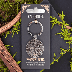 Schlüsselanhänger legendärer Wikinger-Kompass Vegvisir