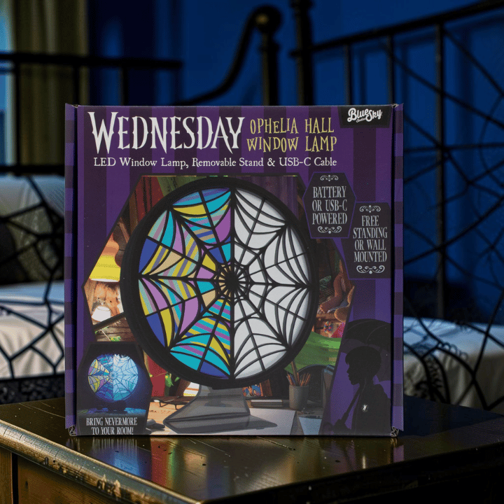 Wednesday LED-Lampe – Ophelia Hall Spinnennetz Fensterlampe