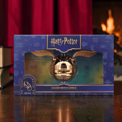 Harry Potter Duftkerze Schnatz – Goldene Kerze mit Sandelholz & Leder