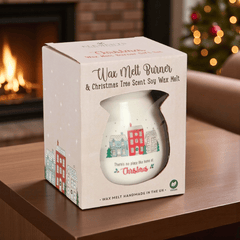 Weihnachts Keramik Duftlampe im Set mit Tannenbaum Duft Wax-Melts