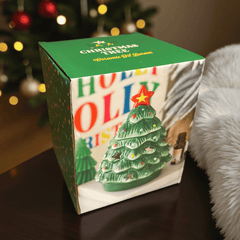 Nostalgischer Weihnachtsbaum Ölbrenner – Keramik Duftlampe für Winter-Stimmung