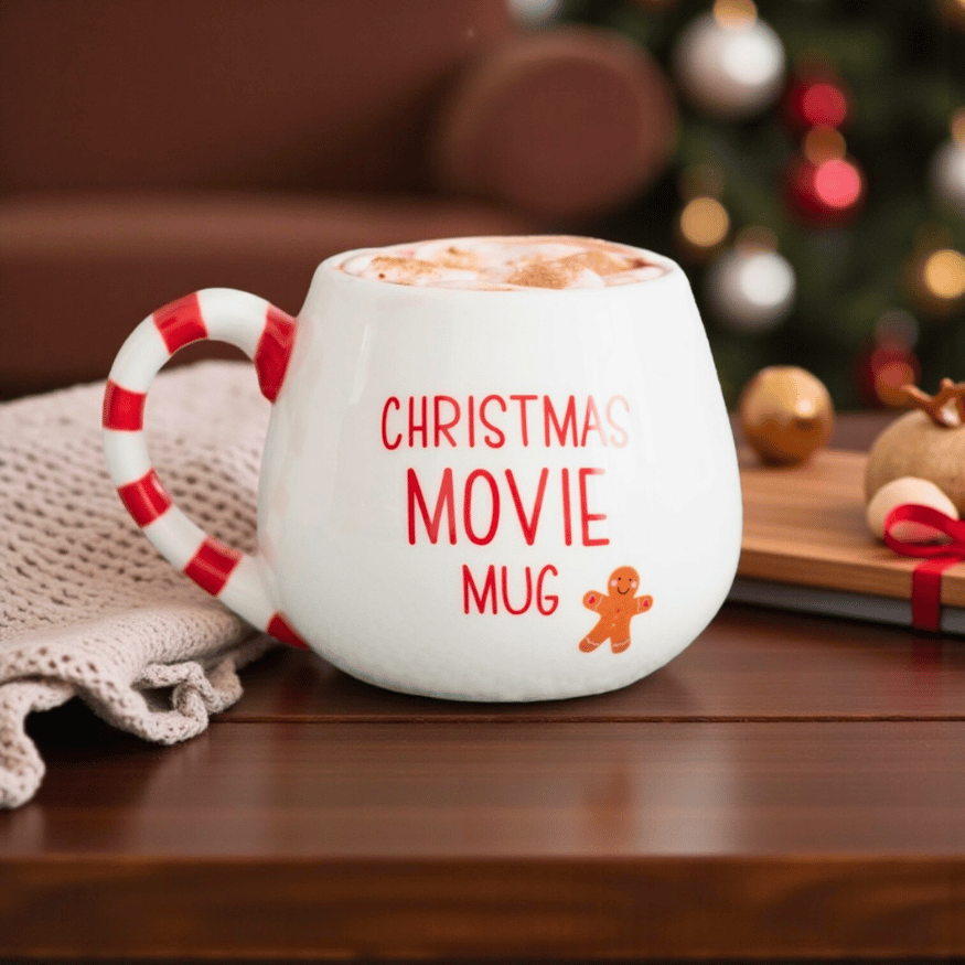 Weihnachtsfilm Tasse mit Lebkuchenmann – Perfekt für Cozy Winterfilme